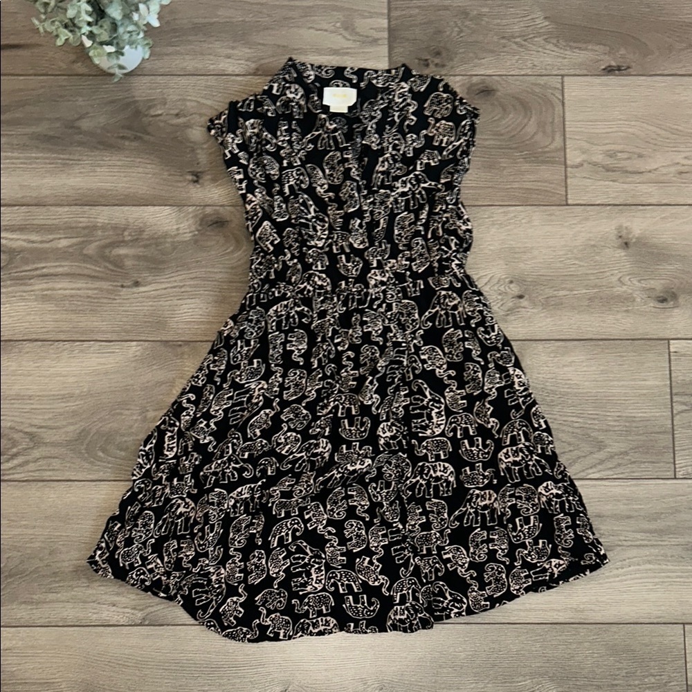 MAEVE Anthropologie Elephant Faux Wrap Dress Size XSP